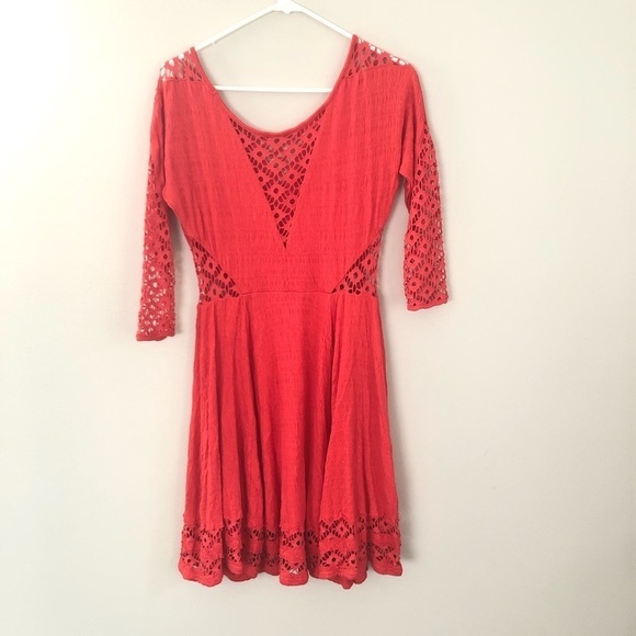 Free People peek a boo fit and flare dress - Picture 3 of 12